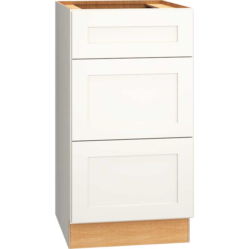 Vanity Base Cabinet with 3 Drawers in Omni Snow