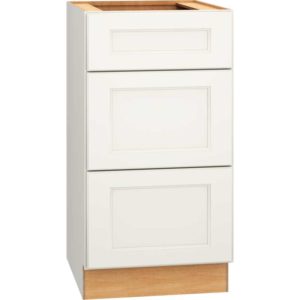 Vanity Base Cabinet with 3 Drawers in Spectra Snow