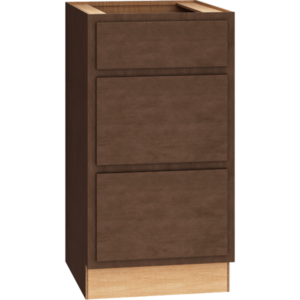Mantra Cabinet Products SKU Number VDB183421 - Vanity Base Cabinet - 18" x 34 1/2" Vanity Base Cabinet with 3 Drawers in Classic Bark