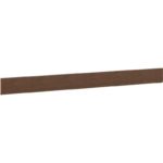 96 Inch Straight Valance Baseboard in Bark Finish