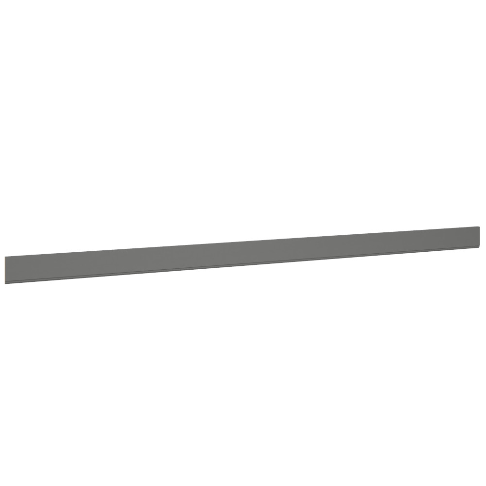 96 Inch Straight Valance Baseboard in Graphite Finish