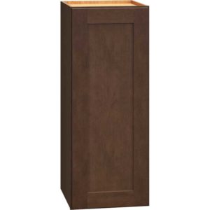12 Inch Width by 30 Inch Wall Cabinet with Single Door in Omni Door Style with Bark Finish