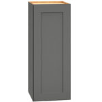 12 Inch Width by 30 Inch Wall Cabinet with Single Door in Omni Door Style with Graphite Finish
