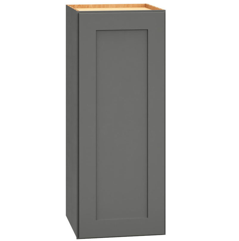 12 Inch Width by 30 Inch Wall Cabinet with Single Door in Omni Door Style with Graphite Finish