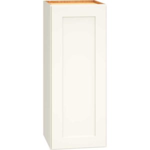 12 Inch Width by 30 Inch Wall Cabinet with Single Door in Omni Door Style with Snow Finish