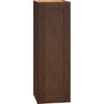 12 Inch by 36 Inch Wall Cabinet with Single Door in Omni Door Style with Bark Finish