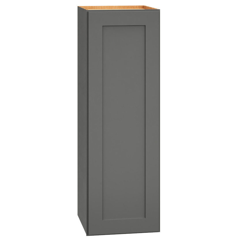 12 Inch by 36 Inch Wall Cabinet with Single Door in Omni Door Style with Graphite Finish