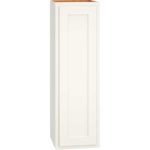 12 Inch by 39 Inch Wall Cabinet with Single Door in Classic Door Style with Snow Finish