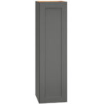 12 Inch by 42 Inch Wall Cabinet with Single Door in Omni Door Style with Graphite Finish
