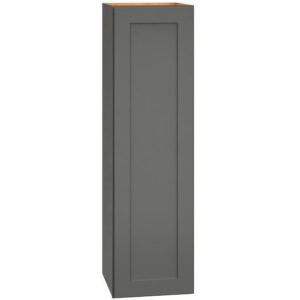 12 Inch by 42 Inch Wall Cabinet with Single Door in Omni Door Style with Graphite Finish