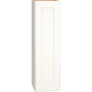 12 Inch by 42 Inch Wall Cabinet with Single Door in Spectra Door Style with Snow Finish
