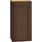 Wall Cabinet with Single Door in Classic Bark