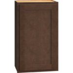 Wall Cabinet with Single Door in Classic Bark