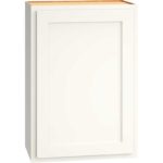 Mantra Cabinets SKU Number W2130R - 21″ x 30″ Wall Cabinet in an Classic Door Style with a Single Door & Snow Finish