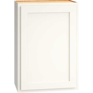 Mantra Cabinets SKU Number W2130R - 21″ x 30″ Wall Cabinet in an Classic Door Style with a Single Door & Snow Finish
