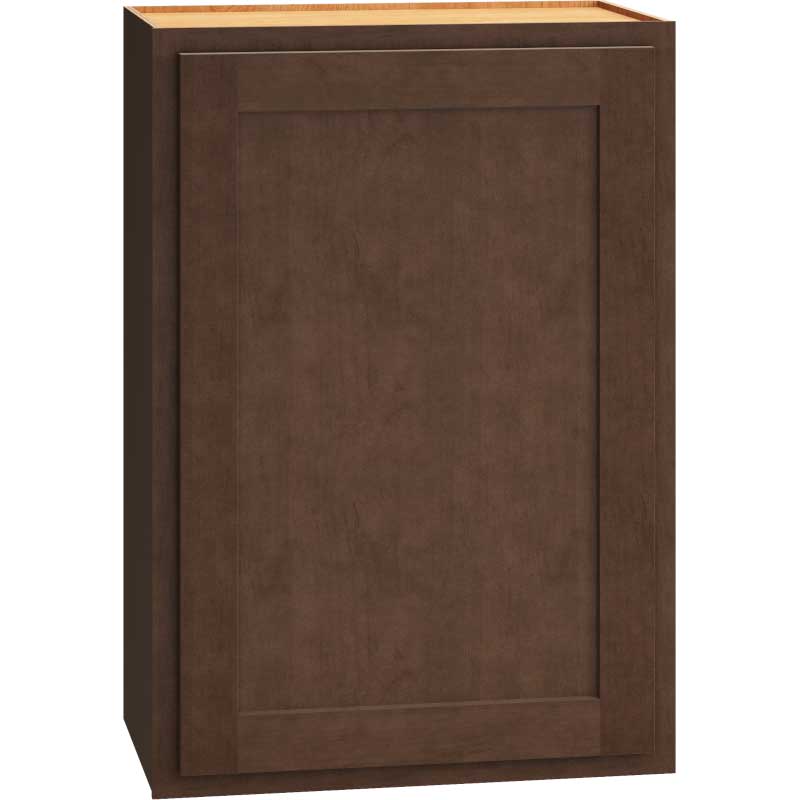 Mantra Cabinets SKU Number W2130R - 21″ x 30″ Wall Cabinet in an Classic Door Style with a Single Door & Bark Finish