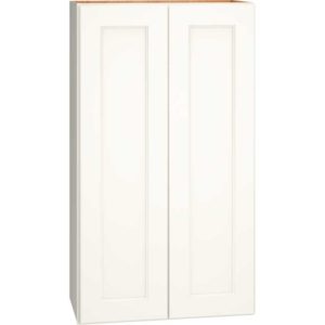 Wall Cabinet with Double Doors in Spectra Snow