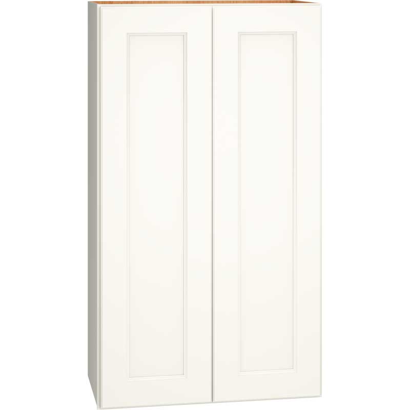 Wall Cabinet with Double Doors in Spectra Snow