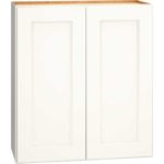 Wall Cabinet with Double Doors in Spectra Snow