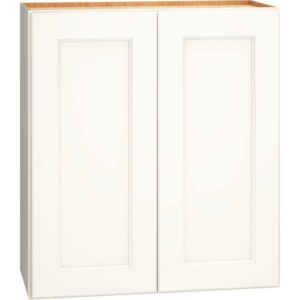 Wall Cabinet with Double Doors in Spectra Snow