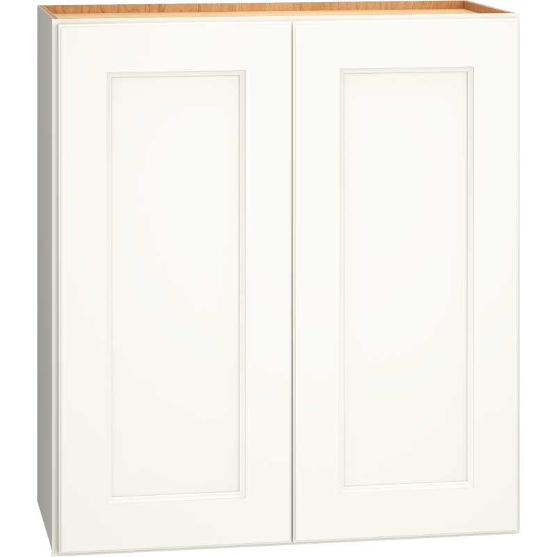 Wall Cabinet with Double Doors in Spectra Snow