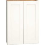 Wall Cabinet with Double Doors in Spectra Snow