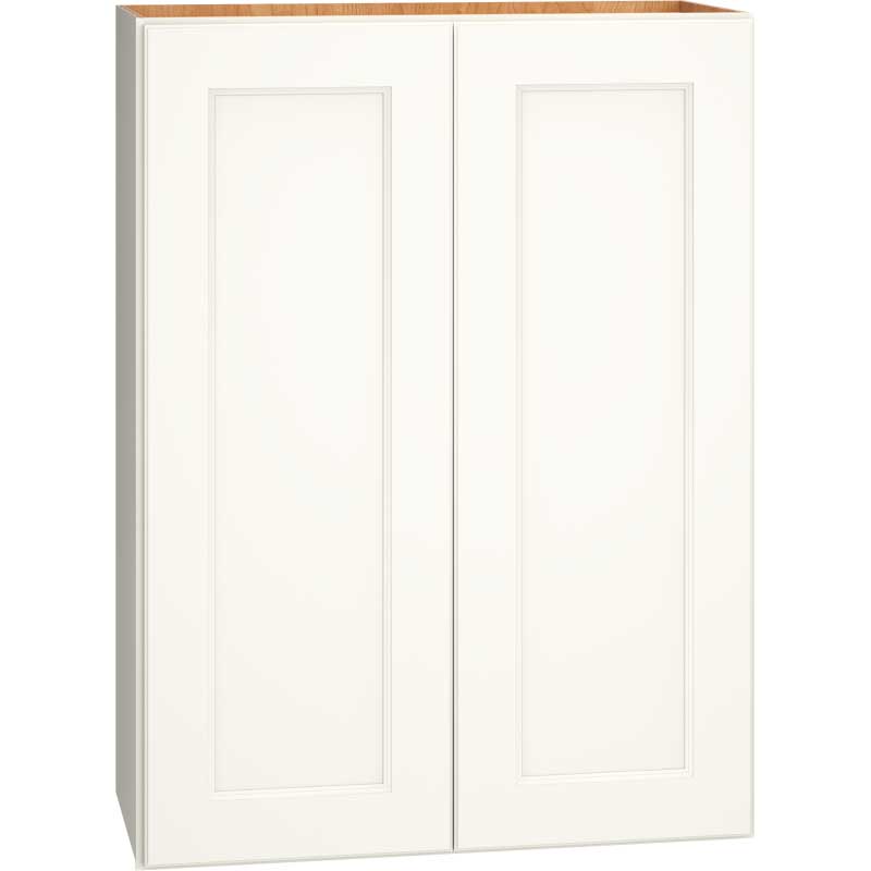 Wall Cabinet with Double Doors in Spectra Snow