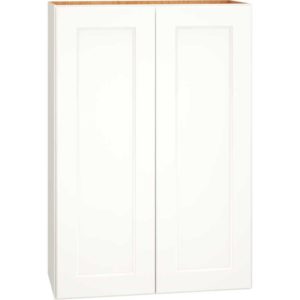 Wall Cabinet with Double Doors in Spectra Snow