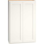 Wall Cabinet with Double Doors in Classic Snow