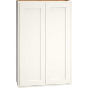 Wall Cabinet with Double Doors in Classic Snow