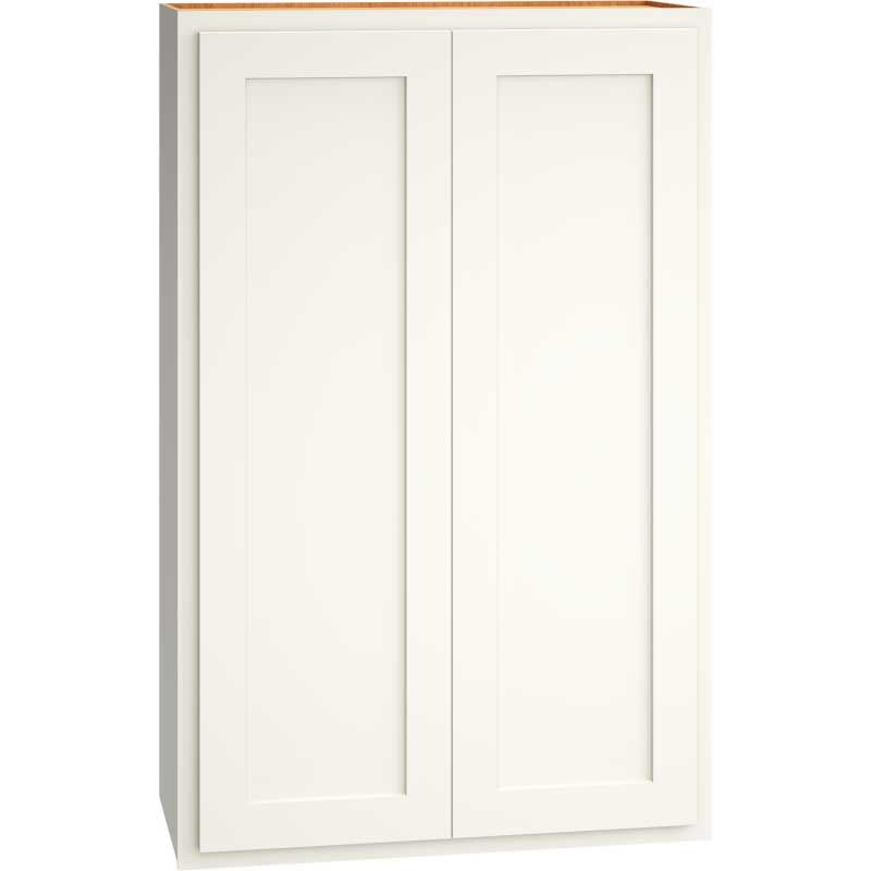 Wall Cabinet with Double Doors in Classic Snow