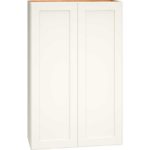 Wall Cabinet with Double Doors in Omni Snow
