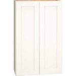 Wall Cabinet with Double Doors in Spectra Snow