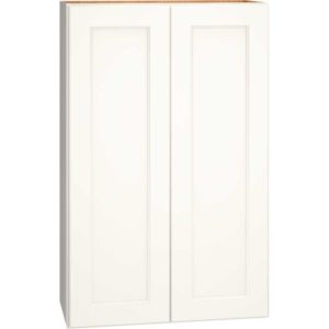 Wall Cabinet with Double Doors in Spectra Snow