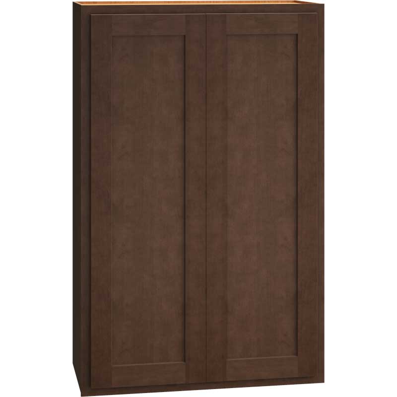 Wall Cabinet with Double Doors in Classic Bark
