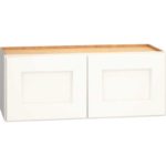 Wall Cabinet with Double Doors in Spectra Snow