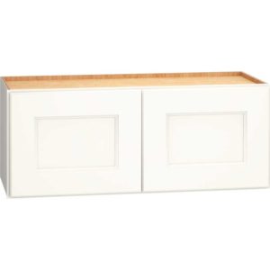 Wall Cabinet with Double Doors in Spectra Snow