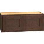 Wall Cabinet with Double Doors in Classic Bark