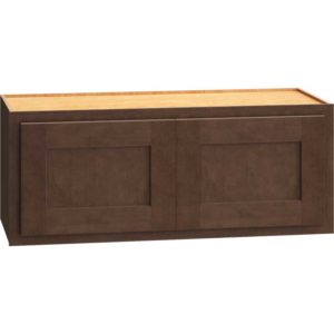 Wall Cabinet with Double Doors in Classic Bark