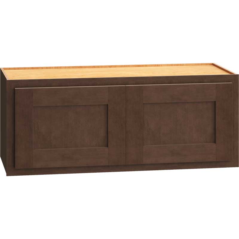 Wall Cabinet with Double Doors in Classic Bark
