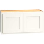 Wall Cabinet with Double Doors in Classic Snow