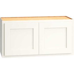 Wall Cabinet with Double Doors in Classic Snow