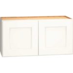 Wall Cabinet with Double Doors in Spectra Snow