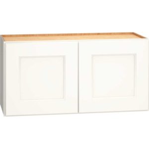 Wall Cabinet with Double Doors in Spectra Snow