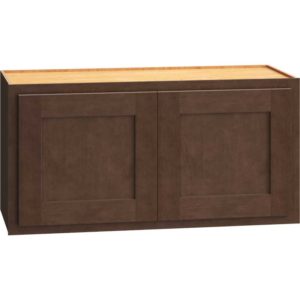 Wall Cabinet with Double Doors in Classic Bark