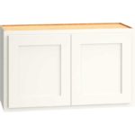 Wall Cabinet with Double Doors in Classic Snow