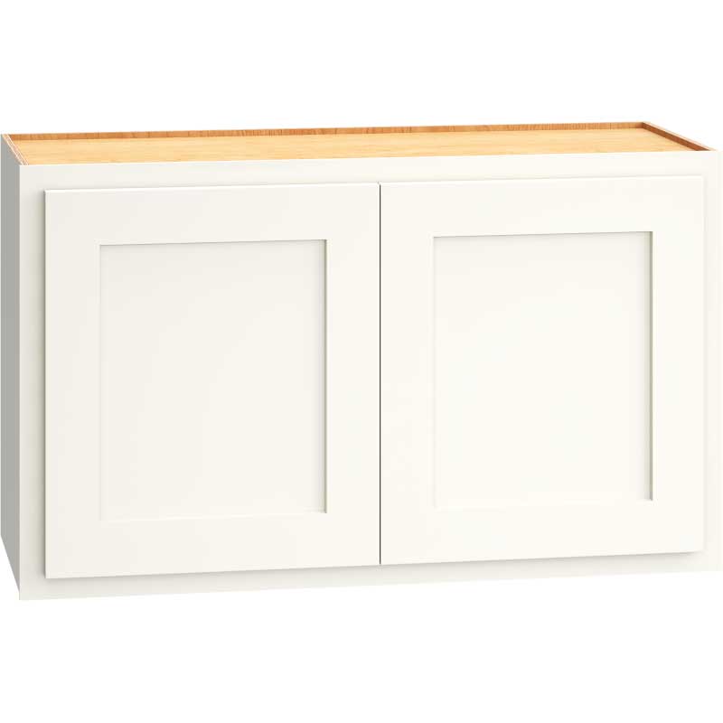 Wall Cabinet with Double Doors in Classic Snow