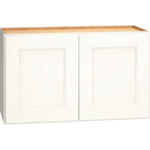 Wall Cabinet with Double Doors in Spectra Snow