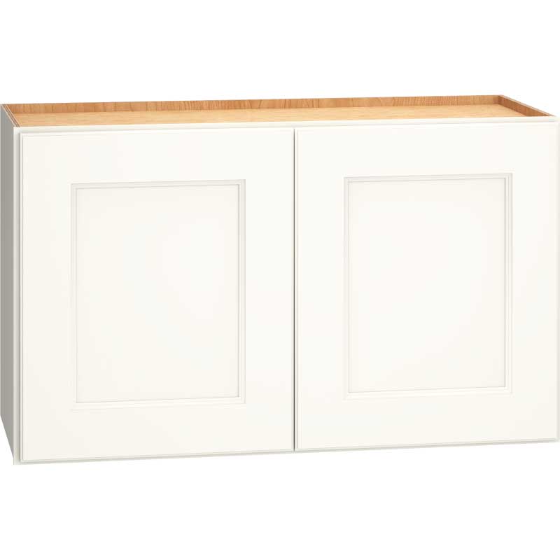 Wall Cabinet with Double Doors in Spectra Snow