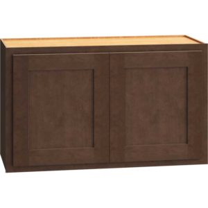 Wall Cabinet with Double Doors in Classic Bark